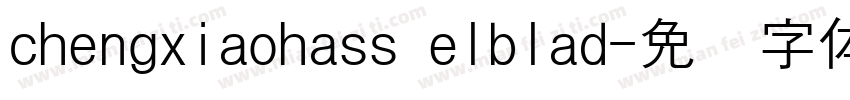 chengxiaohass elblad字体转换